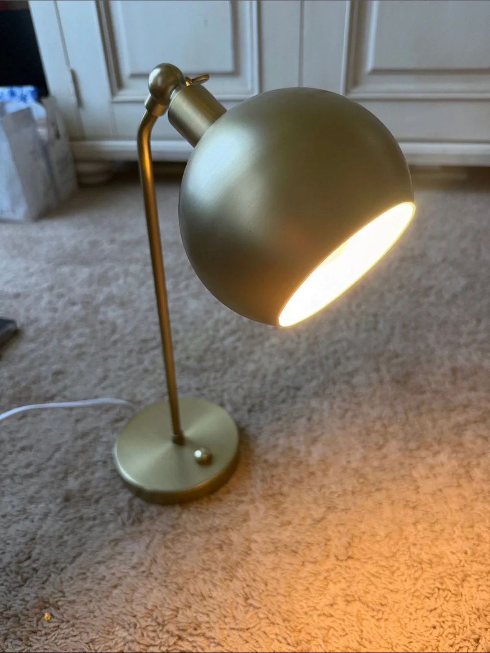 Pottery Barn Kids Gold Metal Adjustable Desk Lamp
